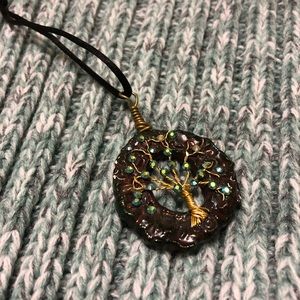 Handmade clay necklace